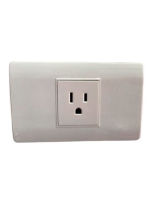 TOMA CORRIENTE INDIVI 3 PIN BLANCO LEDON