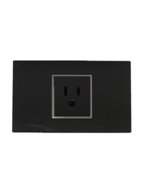 TOMA CORRIENTE INDIVIDUAL 3 PIN NEGRO LEDON