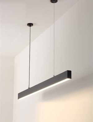 LAMPARA LINEAL COLGANTE 120X5 30W LUZ CALIDA