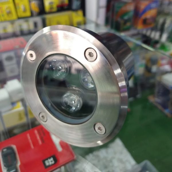 LAMPARA PISO 3W EXTERIOR REDONDA EMPOTRAR