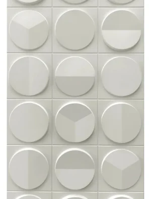 LAMINA 1,20*0,6M PANEL DECORATIVO PU 30mm REDONDA DIVIDIDA H3-2 GREIGE