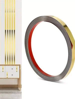 ROLLO MOLDURA CANTO SUPERFICIAL 40MM DORADO 5M