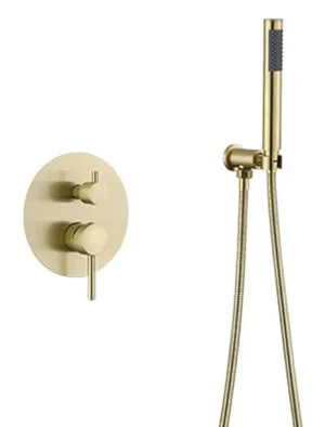 SET DE DUCHA MEZCLADOR ACERO DORADO