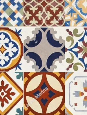 Moroccan 30X30 BLANCO/COLOR DISENO M-1009 0,82m2