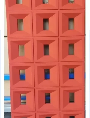 LAMINA 1,20*0,6M PANEL DECORATIVO PU 30mm CUADRADA CON VISION TERRACOTA