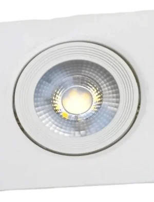 OJO DE BUEY 7W CARCAZA BLANCA 7W CUADRADA 6,500K