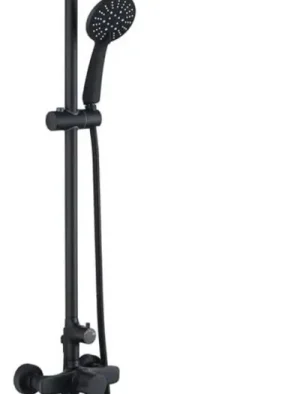 SET DE DUCHA MEZCLADOR ACERO NEGRO