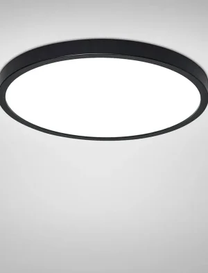 LAMPARA PANEL NEGRA SUPERFICIAL REDONDO 24W