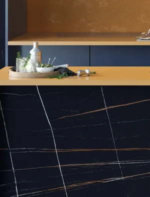 LAMINA SINTERIZADA NEGRA MATE BLACK GOLD 3,20x1,20m 12mm 5.12m2