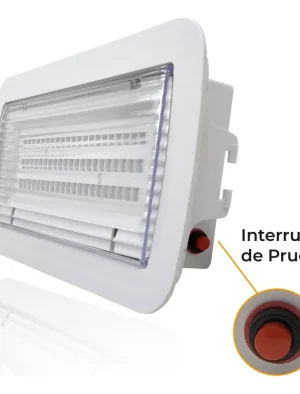 LAMPARA DE EMERGENCIA 8W RECTANGULAR EMPOTRAR