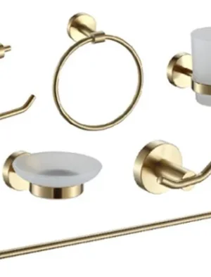 ACCESORIOS DE BAĂO DORADO  6 PZAS