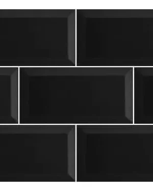 ceramica 20X10cm NEGRO BRILLANTE tipo espanol 1,4m2