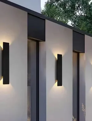 LAMPARA EXTERIOR 18W PARED LUZ CALIDA RECTANGULAR