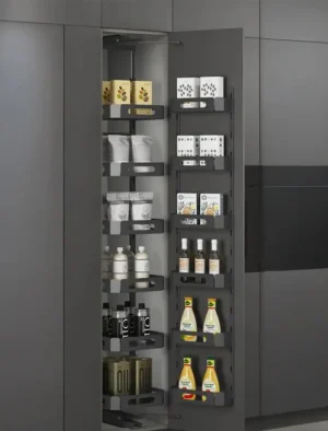 DESPENSA EXTRAIBLE CON PUERTA 5 TRAMOS GRIS OSCURO BK-7760