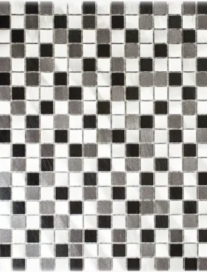 CUADRICULADO NEGRO BLANCO 30X30 GRIS PAREDES 0,82m2