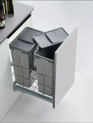 PAPELERA EXTRAIBLE DOBLE 400MMWB-0131