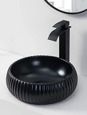 LAVAMANO REDONDO NEGRO 46CM