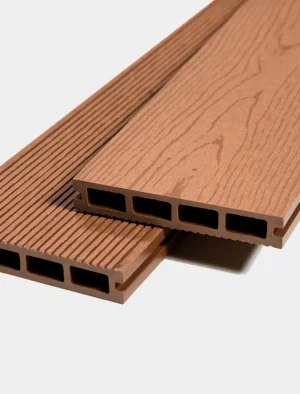 WPC PISO DECKING EXTERIOR MARRON MADERA 2,9*0,14m pieza 0,406m2